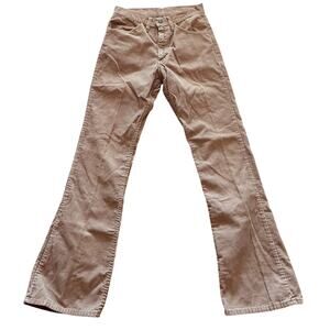 Vintage 70s Levis 646 Tan Corduroy Mens Flared Pants, White Tab Tag W29xL34